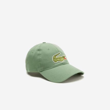 Men Lacoste V0ZN2178 Khaki Green KX5 Adjustable Organic Cotton Twill Cap