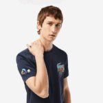 Men Lacoste V0ZN217 Blue KXE Sport Miami Open Edition T-shirt - Image 3