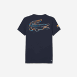 Men Lacoste V0ZN217 Blue KXE Sport Miami Open Edition T-shirt - Image 5