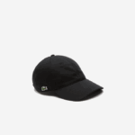 Men Lacoste V0ZN2181 Black 031 Organic Cotton Twill Cap - Image 2