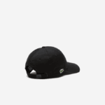 Men Lacoste V0ZN2181 Black 031 Organic Cotton Twill Cap - Image 3