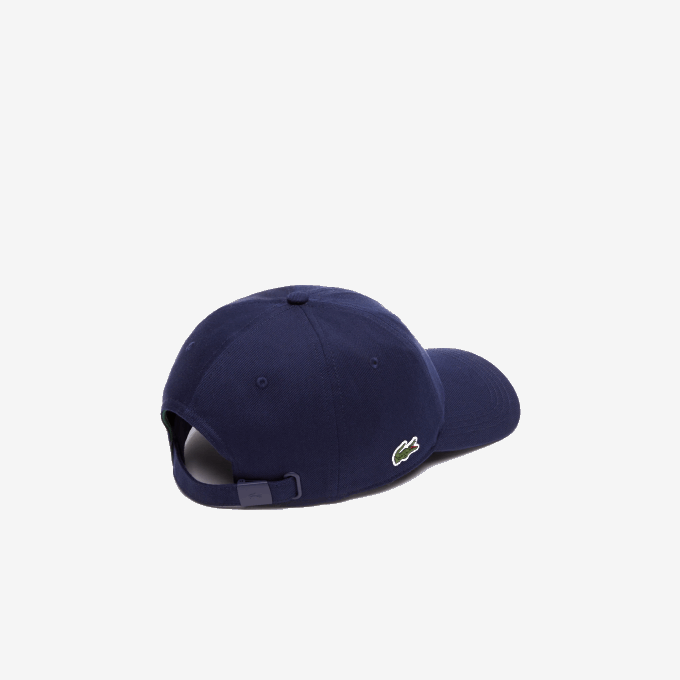 Men Lacoste V0ZN2182 Navy Blue 166 Organic Cotton Twill Cap - Image 2