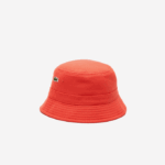 Men Lacoste V0ZN2189 Orange 02K Organic Cotton Bucket Hat