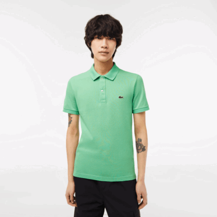 Men Lacoste V0ZN218 Green TTF Original L.12.12 Slim Fit Polo