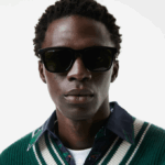 Men Lacoste V0ZN2190 Matt Black 001 Sunglasses - Image 2