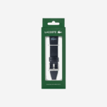 Men Lacoste V0ZN2195 Blue 000 Blue Leather Apple Watch Strap - Image 2