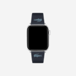 Men Lacoste V0ZN2195 Blue 000 Blue Leather Apple Watch Strap