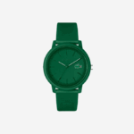 Men Lacoste V0ZN2198 Green 000 12.12 Green Silicone Strap Watch