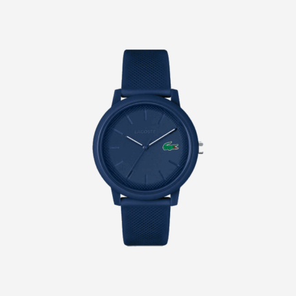 Men Lacoste V0ZN2204 Blue 000 12.12 Blue Silicone Strap Watch