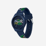 Men Lacoste V0ZN2207 Blue 000 Neocroc Blue Silicone Strap Watch - Image 3