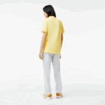 Men Lacoste V0ZN220 Yellow 107 Original L.12.12 Slim Fit Polo - Image 2