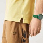 Men Lacoste V0ZN220 Yellow 107 Original L.12.12 Slim Fit Polo - Image 5