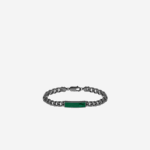 Men Lacoste V0ZN2211 Black Steel 033 Set&Match Bracelet