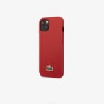 Men Lacoste V0ZN2225 Navy Blue Brown 883 Petit Pique Effect iPhone 14 Plus Case - Image 2