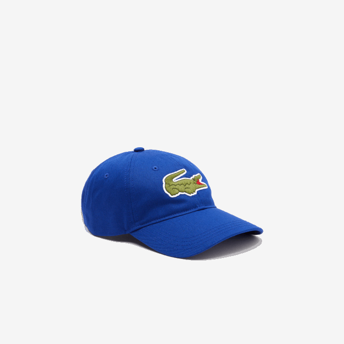 Men Lacoste V0ZN2234 Blue BDM Contrast Strap And Oversized Crocodile Cotton Cap - Image 1