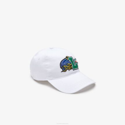 Men Lacoste V0ZN2238 White 001 Contrast Badge Cap