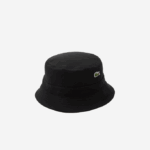 Men Lacoste V0ZN2246 Black 031 Organic Cotton Bucket Hat - Image 2