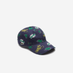 Men Lacoste V0ZN2249 Navy Blue 166 Crocodile Print Cap