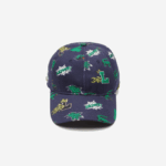Men Lacoste V0ZN2249 Navy Blue 166 Crocodile Print Cap - Image 3