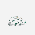 Men Lacoste V0ZN2250 White 001 Crocodile Print Cap - Image 2