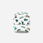 Men Lacoste V0ZN2250 White 001 Crocodile Print Cap - Image 3