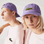 Men Lacoste V0ZN2255 Purple GFU Adjustable Organic Cotton Twill Cap