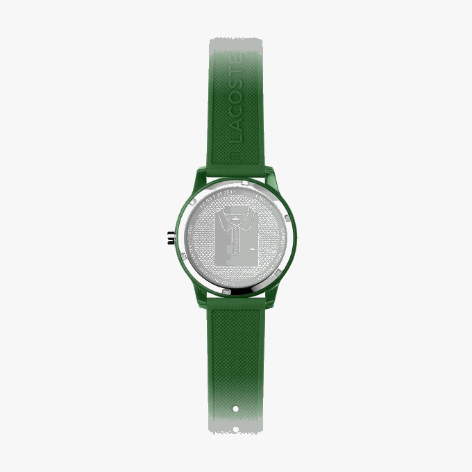Men Lacoste V0ZN2256 Green 000 Green Silicone Strap 12.12 Watch - Image 3