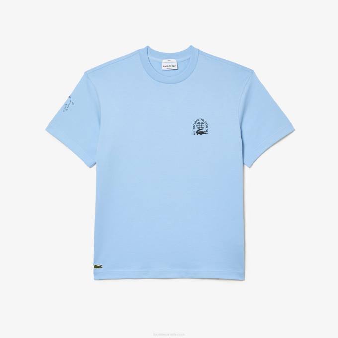 men_lacoste_v0zn225_blue_hbp_relaxed_fit_organic_cotton_jersey_t_shirt.jpg Men Lacoste V0ZN225 Blue HBP Relaxed Fit Organic Cotton Jersey T-Shirt - Image 1