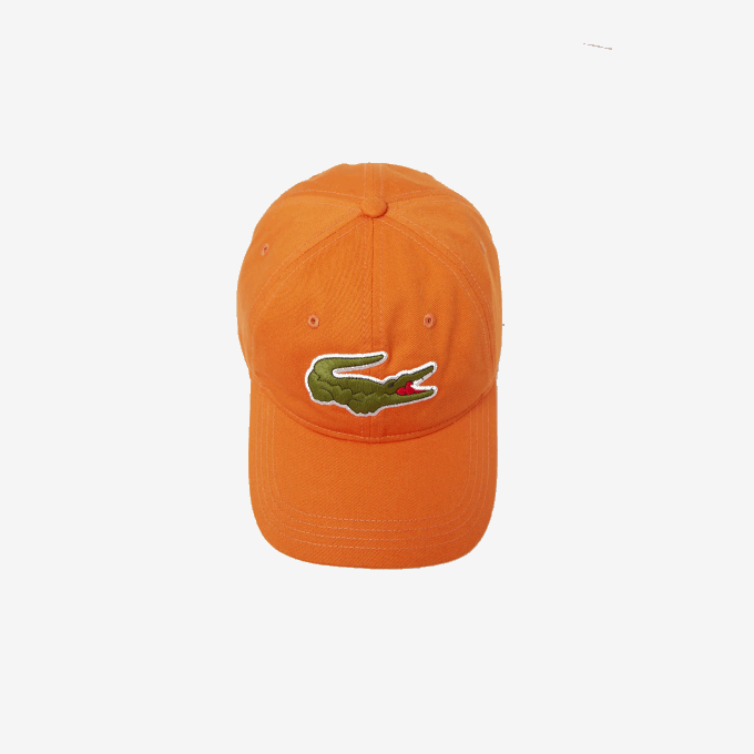 Men Lacoste V0ZN2261 Orange TV1 Contrast Strap And Oversized Crocodile Cotton Cap - Image 3