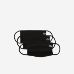 Men Lacoste V0ZN2262 Black 031 L.12.12 Face Masks 3-Pack