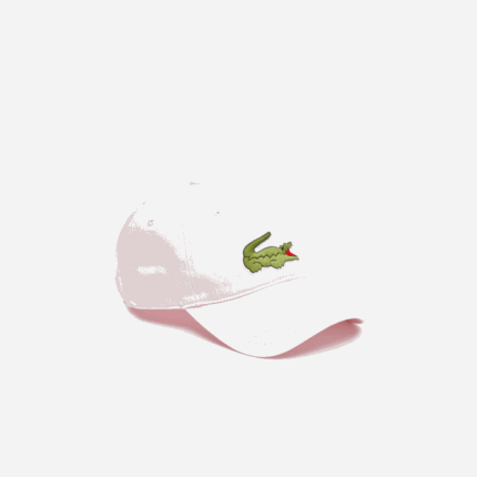 Men Lacoste V0ZN2267 Light Pink T03 Adjustable Organic Cotton Twill Cap