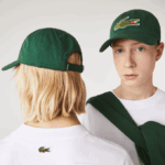 Men Lacoste V0ZN2268 Green 132 Adjustable Organic Cotton Twill Cap