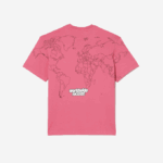 Men Lacoste V0ZN226 Pink 2R3 Relaxed Fit Organic Cotton Jersey T-Shirt - Image 2