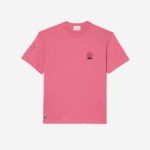 Men Lacoste V0ZN226 Pink 2R3 Relaxed Fit Organic Cotton Jersey T-Shirt