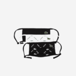 Men Lacoste V0ZN2273 Black Green White 299 L.12.12 Face Protection Adjustable Masks 3-Pack - Image 2