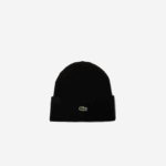 Men Lacoste V0ZN2293 Black 031 Wool Beanie