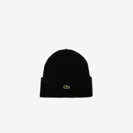 Men Lacoste V0ZN2293 Black 031 Wool Beanie