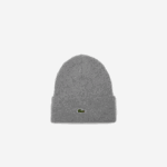 Men Lacoste V0ZN2294 Grey Chine YRD Wool Beanie