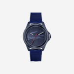 Men Lacoste V0ZN2298 Blue 000 Le Croc 3 Hands Blue Silicone Watch