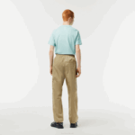 Men Lacoste V0ZN22 Beige CB8 Relaxed Fit Water-Repellent Track Pants - Image 3