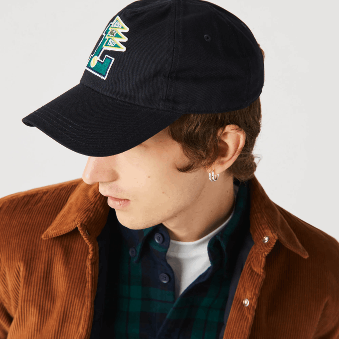Men Lacoste V0ZN2301 Navy Blue HDE Pennants L Organic Cotton Cap - Image 1