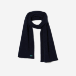 Men Lacoste V0ZN2302 Navy Blue 7CG Speckled Wool Scarf - Image 2