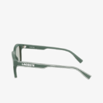 Men Lacoste V0ZN2306 Matte Green 301 Rectangle Active Line Sunglasses - Image 4