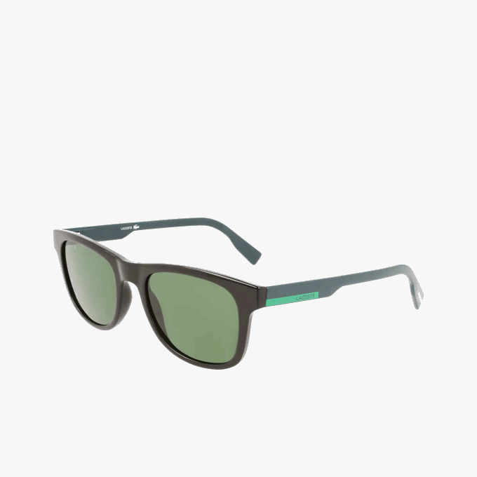 Men Lacoste V0ZN2308 Matt Black 001 Rectangle Color Block Sunglasses - Image 2