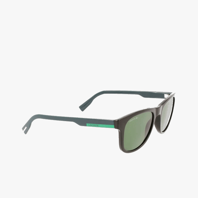 Men Lacoste V0ZN2308 Matt Black 001 Rectangle Color Block Sunglasses - Image 5