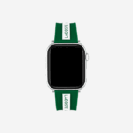 Men Lacoste V0ZN2313 Black 000 Green Silicone Apple Watch Strap