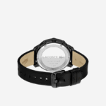 Men Lacoste V0ZN2318 Black 000 Replay Black Leather Strap Watch - Image 4