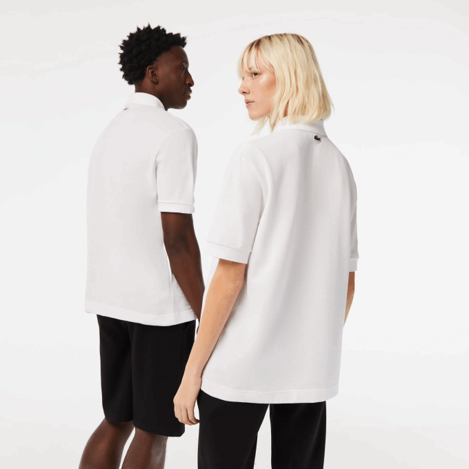Men Lacoste V0ZN231 White 001 Original L.12.12 Loose Fit Polo - Image 3