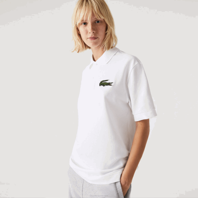 Men Lacoste V0ZN231 White 001 Original L.12.12 Loose Fit Polo - Image 6