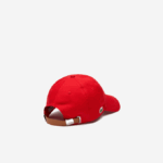 Men Lacoste V0ZN2320 Red 240 Contrast Strap Cotton Cap - Image 2